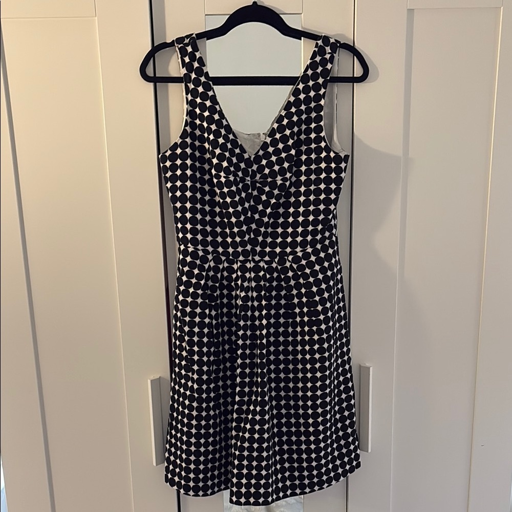 Elegant Black and White Polka Dot Dress